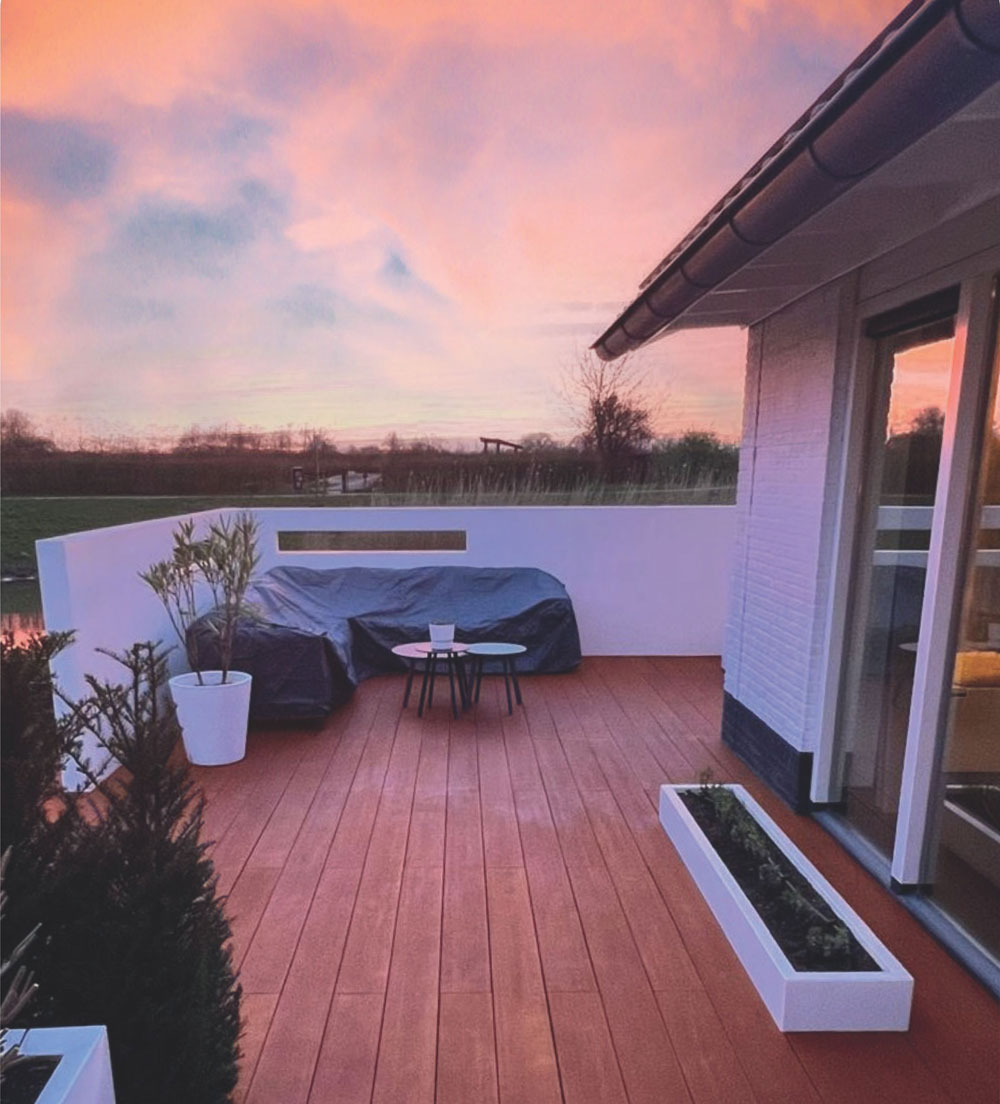 Bamboe terrasdeel, Caramel, 140mm, Glad - Afbeelding 3