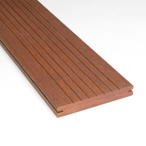 Bamboe terrasdeel, Caramel, 140mm, Groef