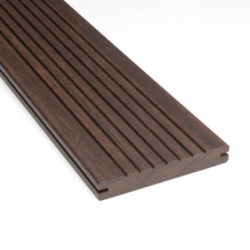 Bamboe terrasdeel, Dark Chocolate, 140mm, Groef