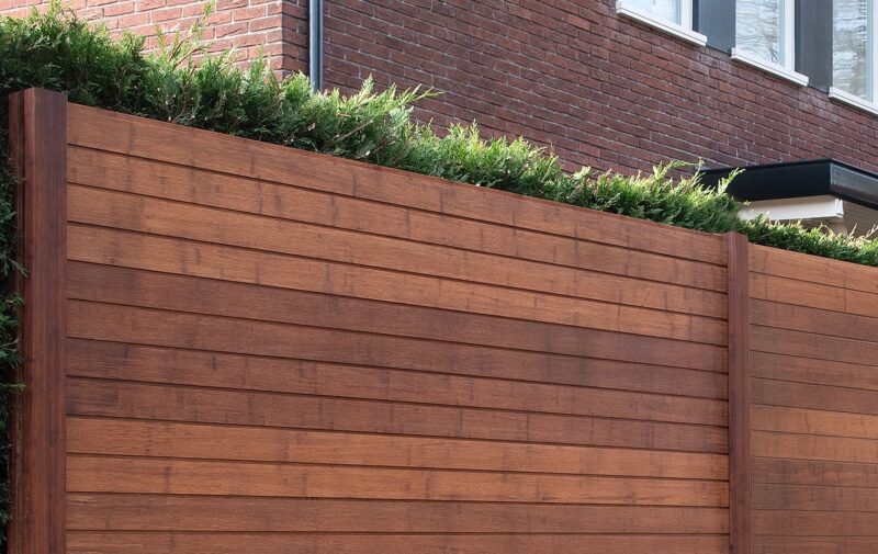 Bamboe schuttingdeel, caramel, 140mm, deluxe